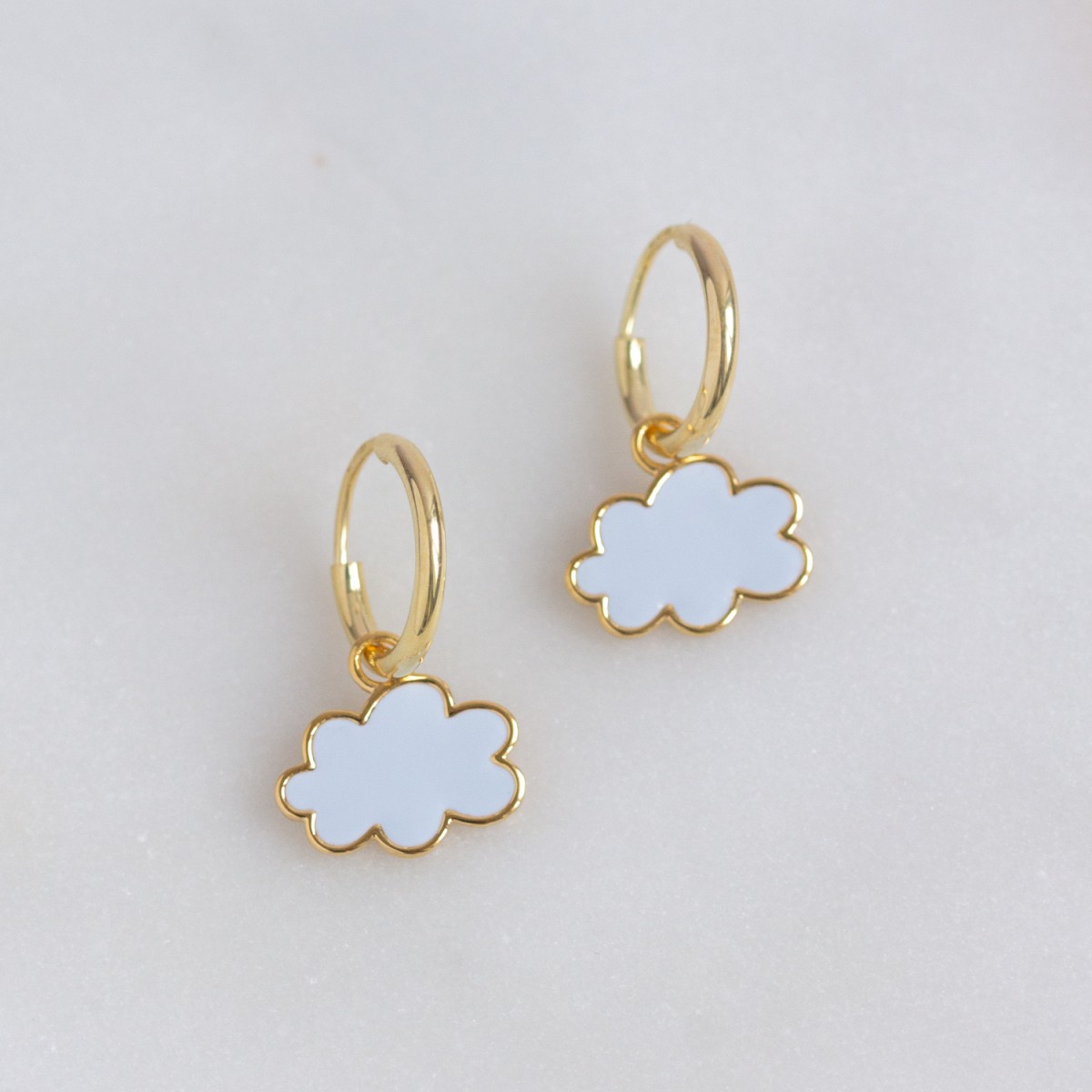 Cloud Hoop Pair | Ohrringe aus Gold Vermeil | Paeoni Colors