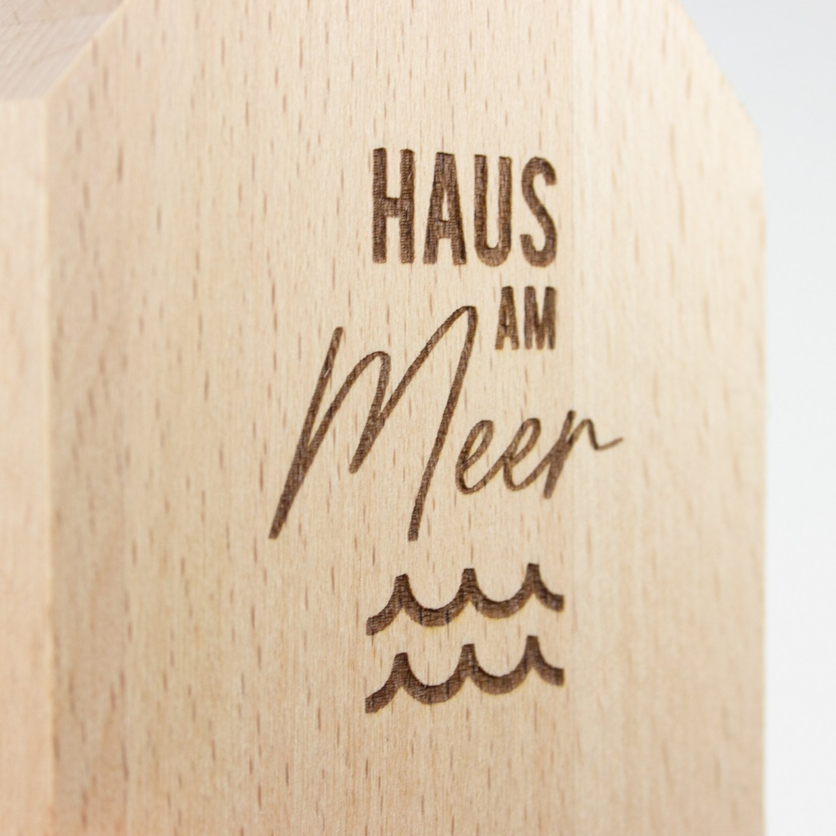2er Set Deko-Holzhäuschen Haus am Meer