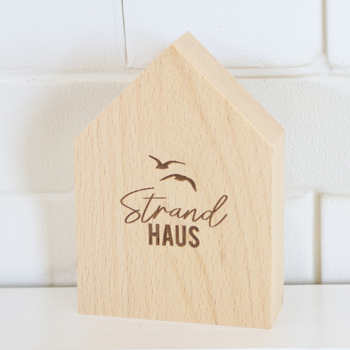 2er Set Deko-Holzhäuschen Strandhaus