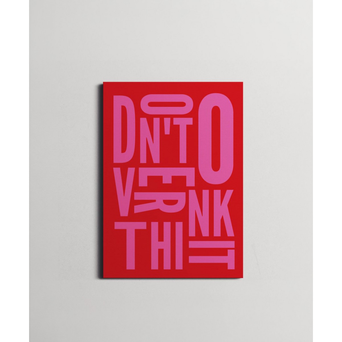 annieannie - don't overthink it poster (rot)