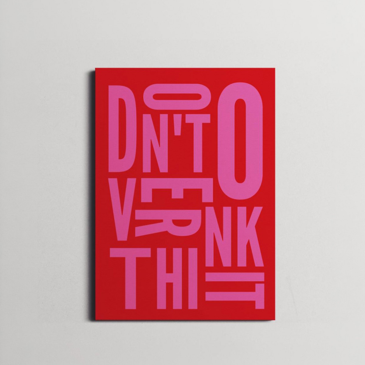 annieannie - don't overthink it poster (rot)
