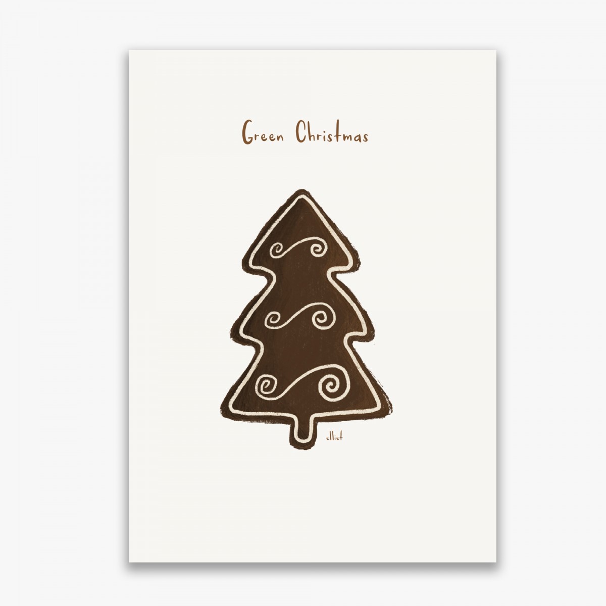 Elliet - Weihnachtskarten Set - Lebkuchen
