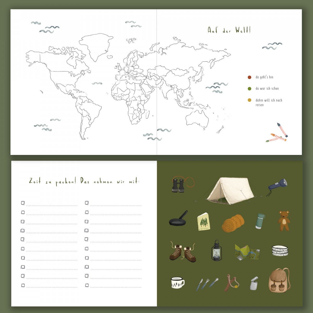 Elliet - Let’s go! Reisetagebuch Reisetagebuch für Kinder - Camping