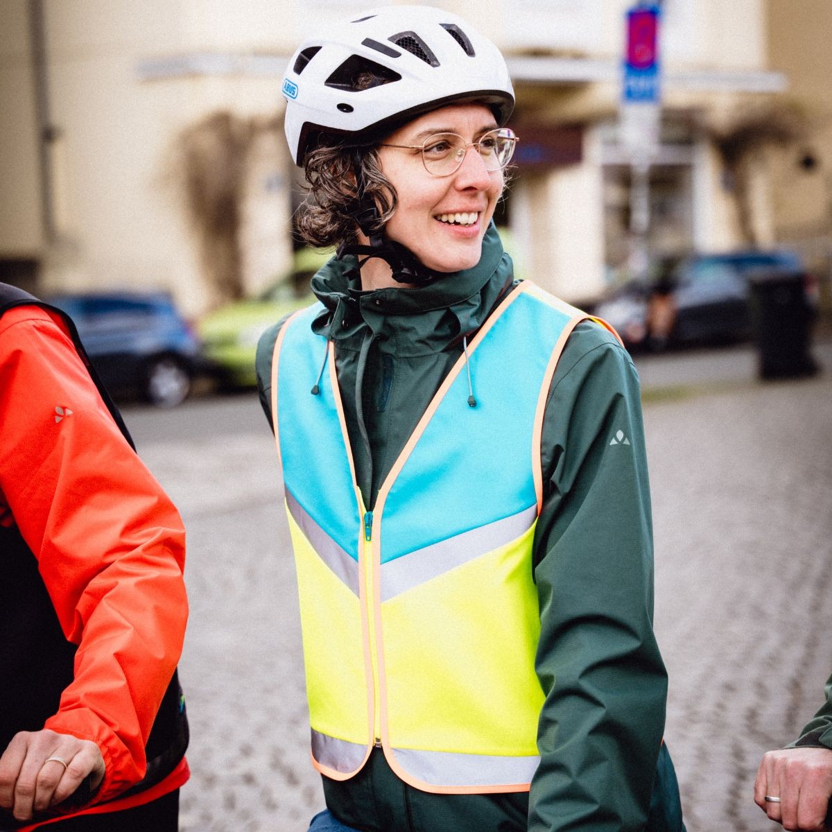 Fahrrad Warnweste blau/gelb - antoniaberndt