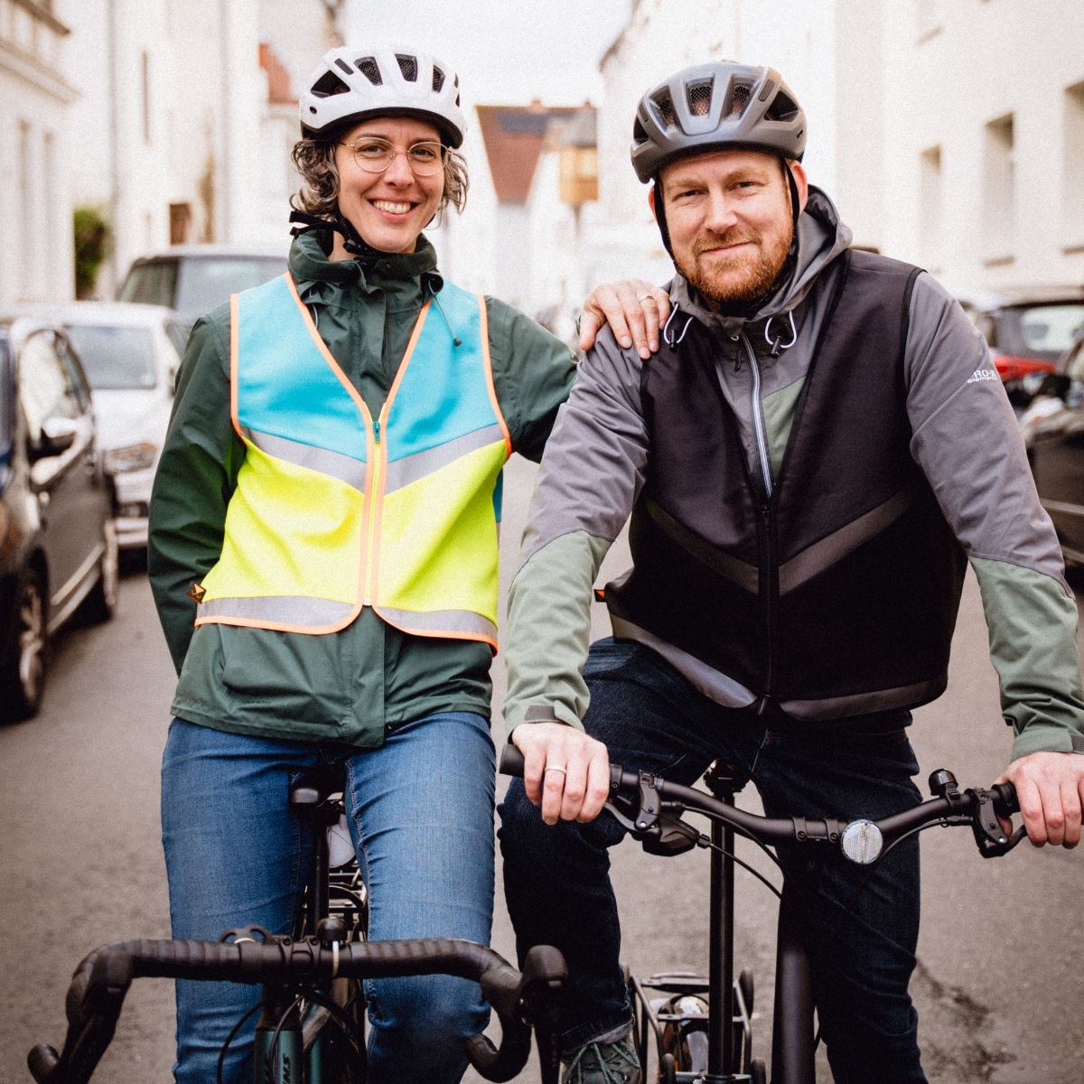 Fahrrad Warnweste blau/gelb - antoniaberndt