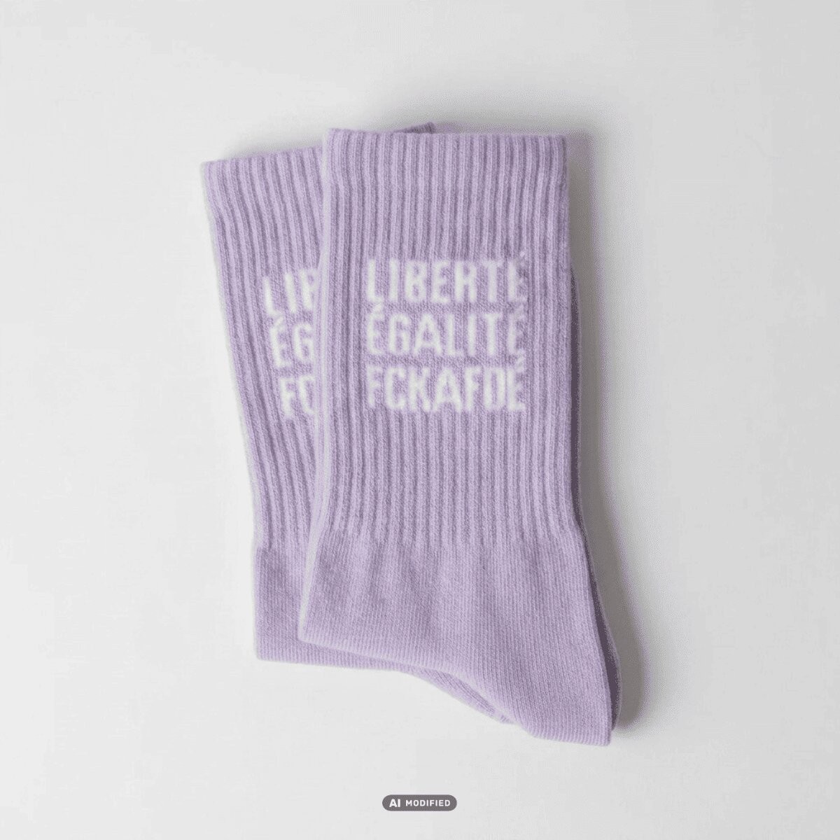 FCKAFDÉ Statement Socken - purple & white - arrel