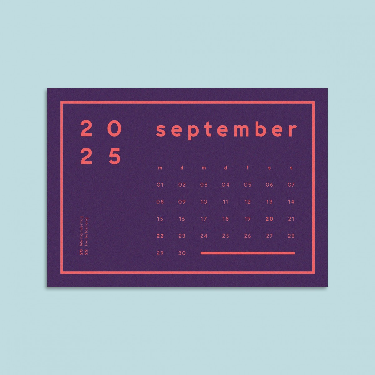 Postkartenkalender Nr. 01 inkl. Kartenhalter aus Holz / ab sofort / Frau Rippe
