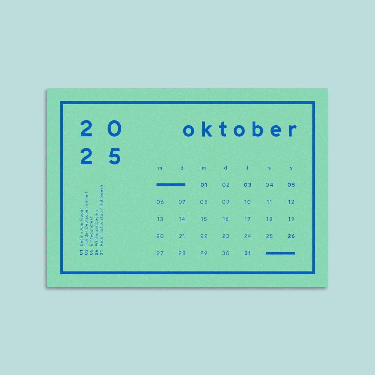 Postkartenkalender Nr. 01 inkl. Kartenhalter aus Holz / ab sofort / Frau Rippe