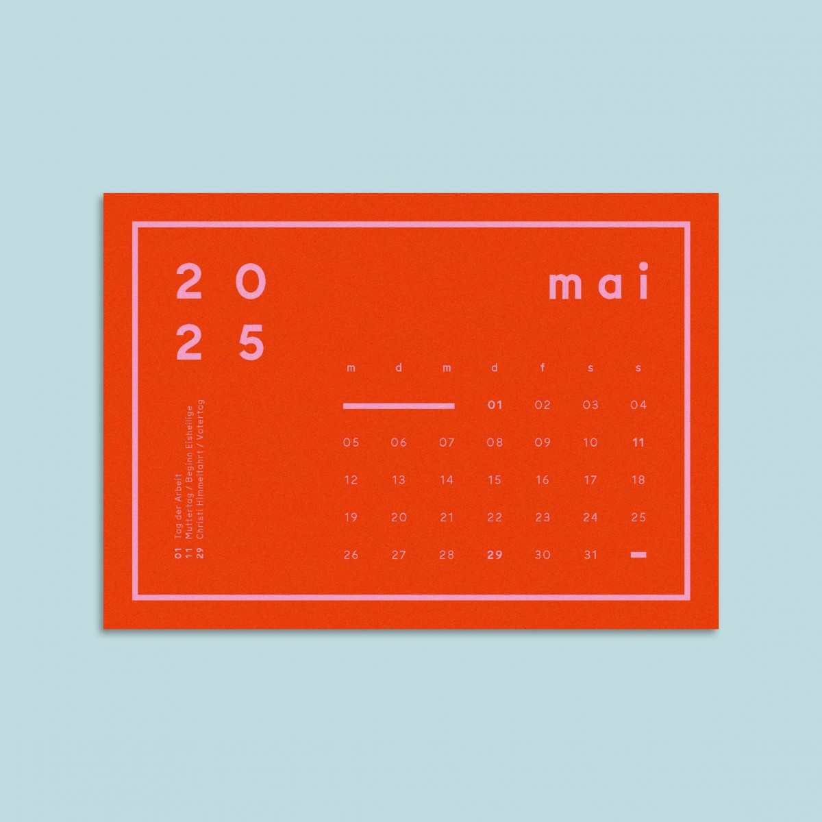Postkartenkalender Nr. 01 inkl. Kartenhalter aus Holz / ab sofort / Frau Rippe