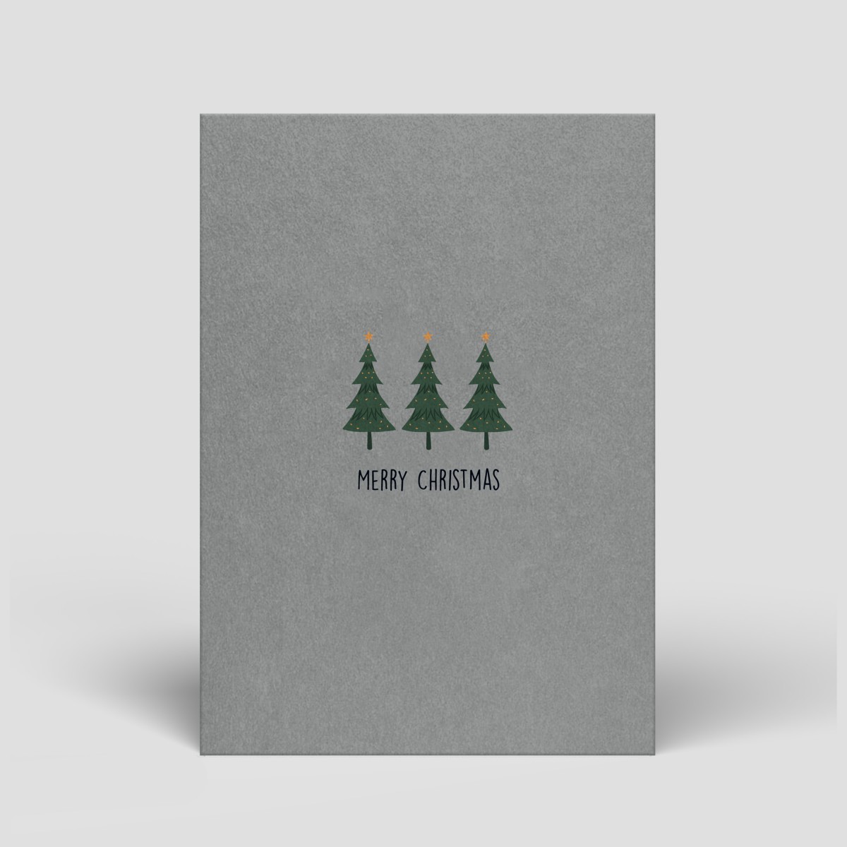 Postkarte - Weihnachten - Drei Tannenbäume - Nr. 8 - Naturbedacht