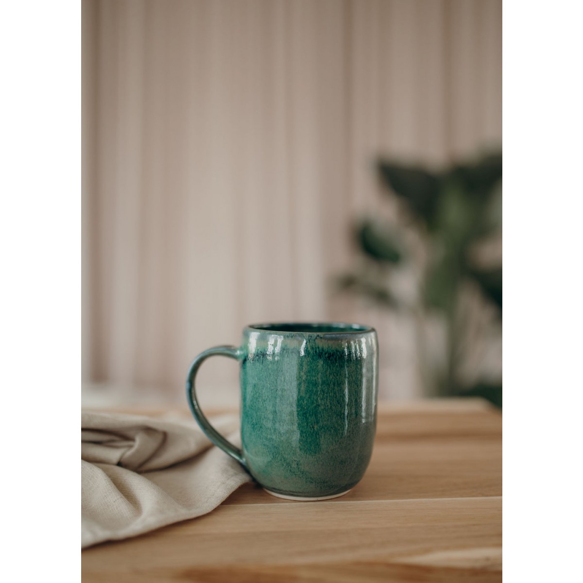 handgemachte Keramiktasse "magic green" | Töpferei am Wald