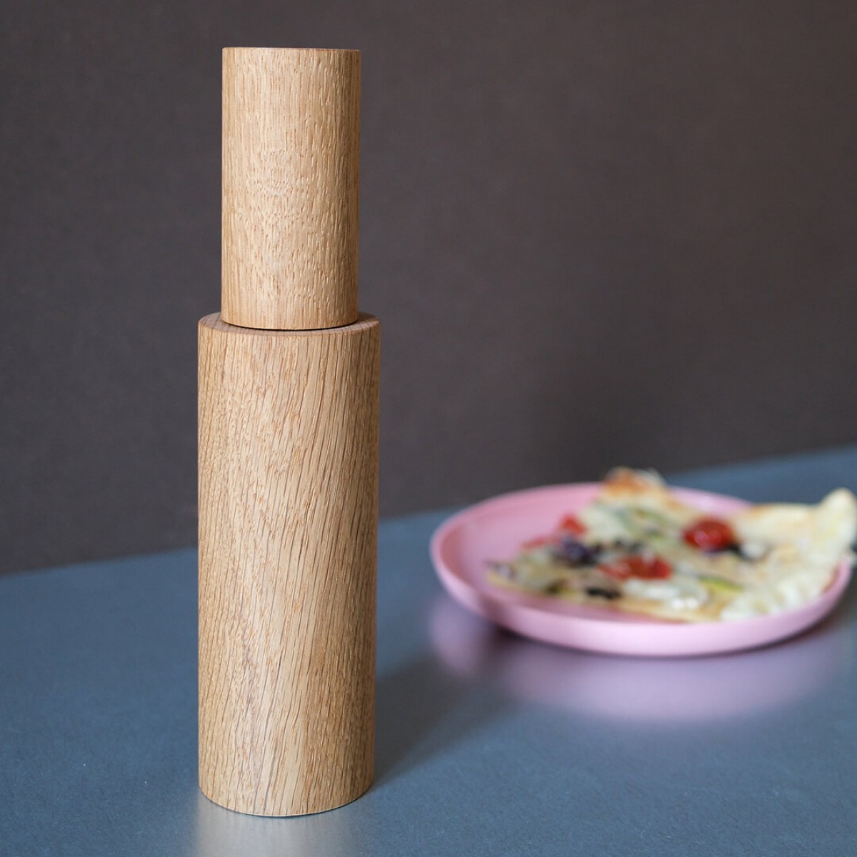 Gewürzmühle | gerade | Eichenholz | rundund