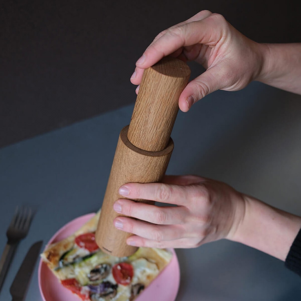 Gewürzmühle | gerade | rundund