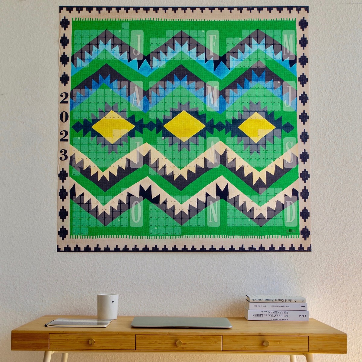 Kalender 2023 classic green / Kilim
