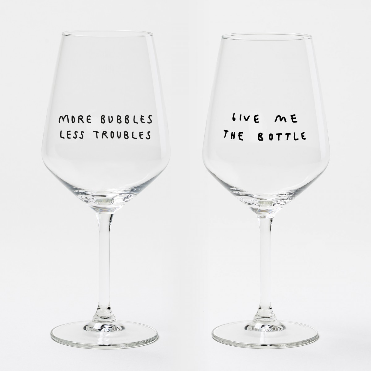 "Give Me Bubbles" Weinglas-Bundle by Johanna Schwarzer × selekkt
