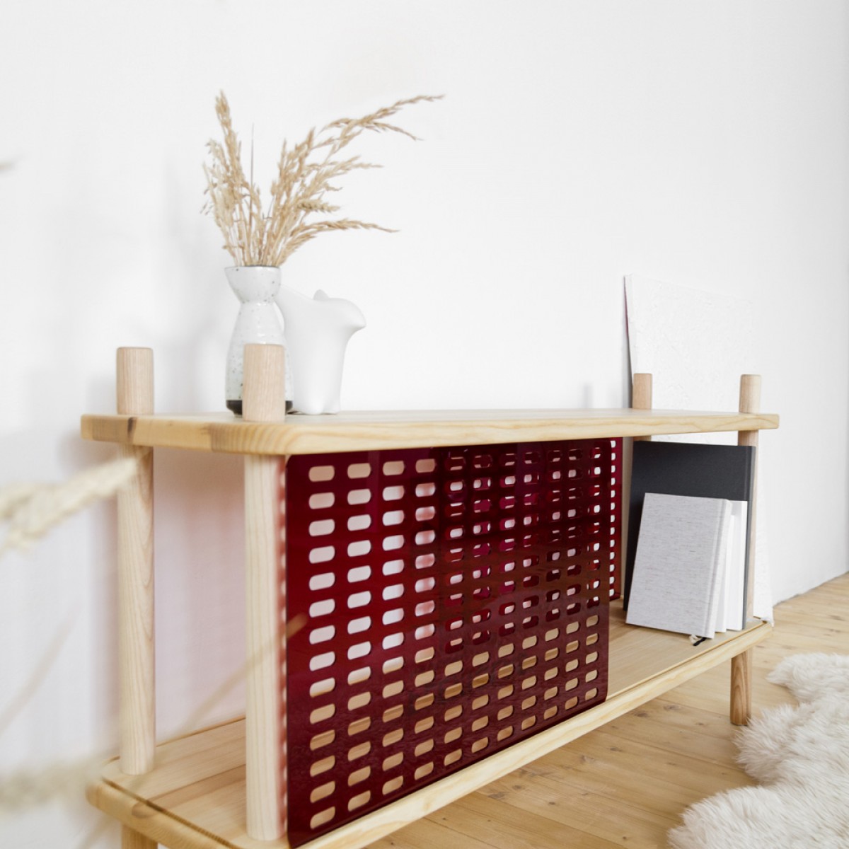 halblang | Lowboard „Blendend“ | Gitter Muster
