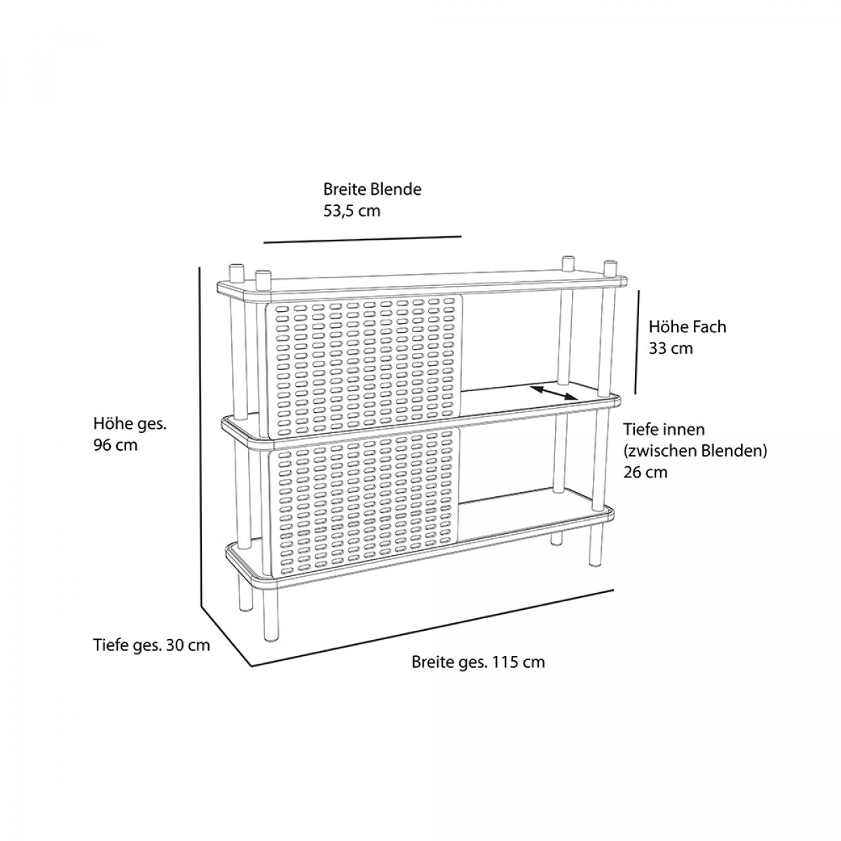 halblang | Sideboard | Regal „Blendend 2“ | Filz