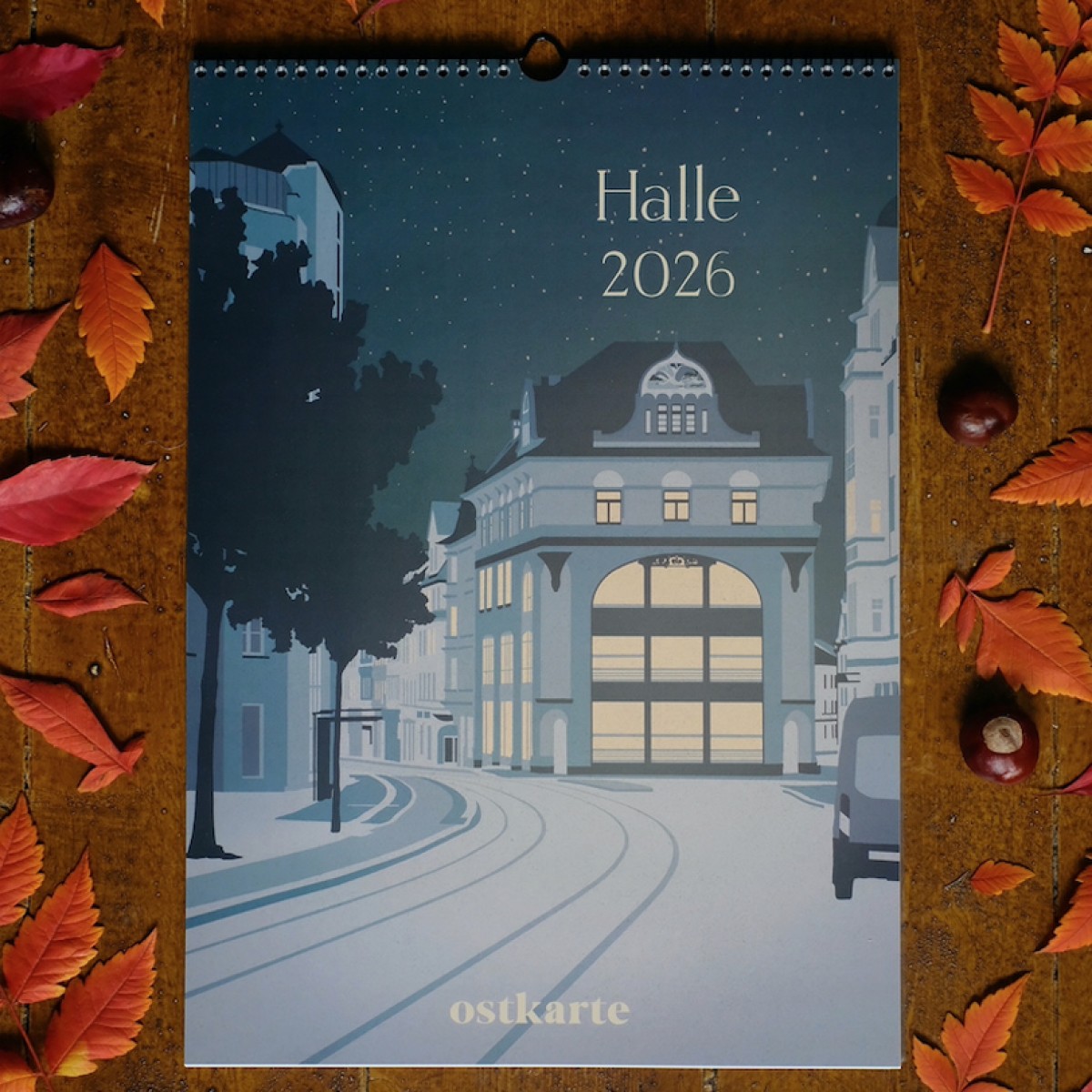 Halle Kalender 2026 - DIN A3 | ostkarte
