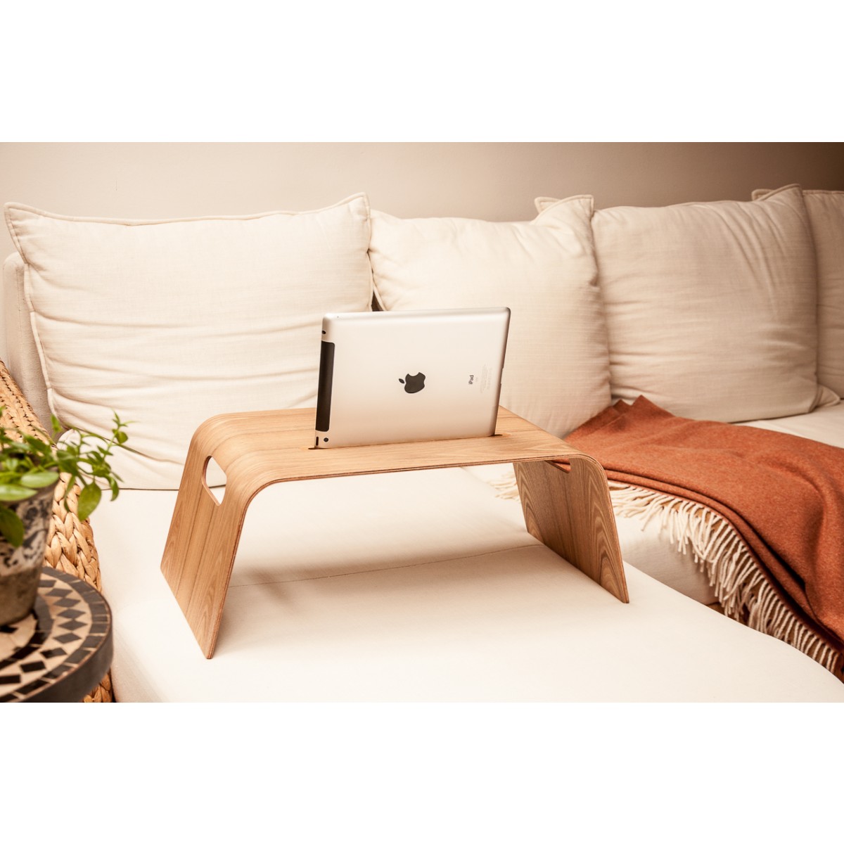 Halterung für iPad und Tablets für das Sofa und Bett aus Holz, Home Office, Notebook, Laptoptisch