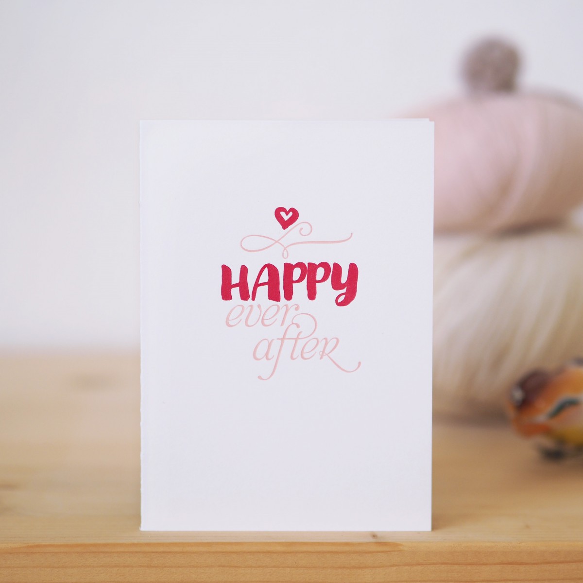 finicrafts Happy ever after Letterpress-Klappkarte mit Umschlag
