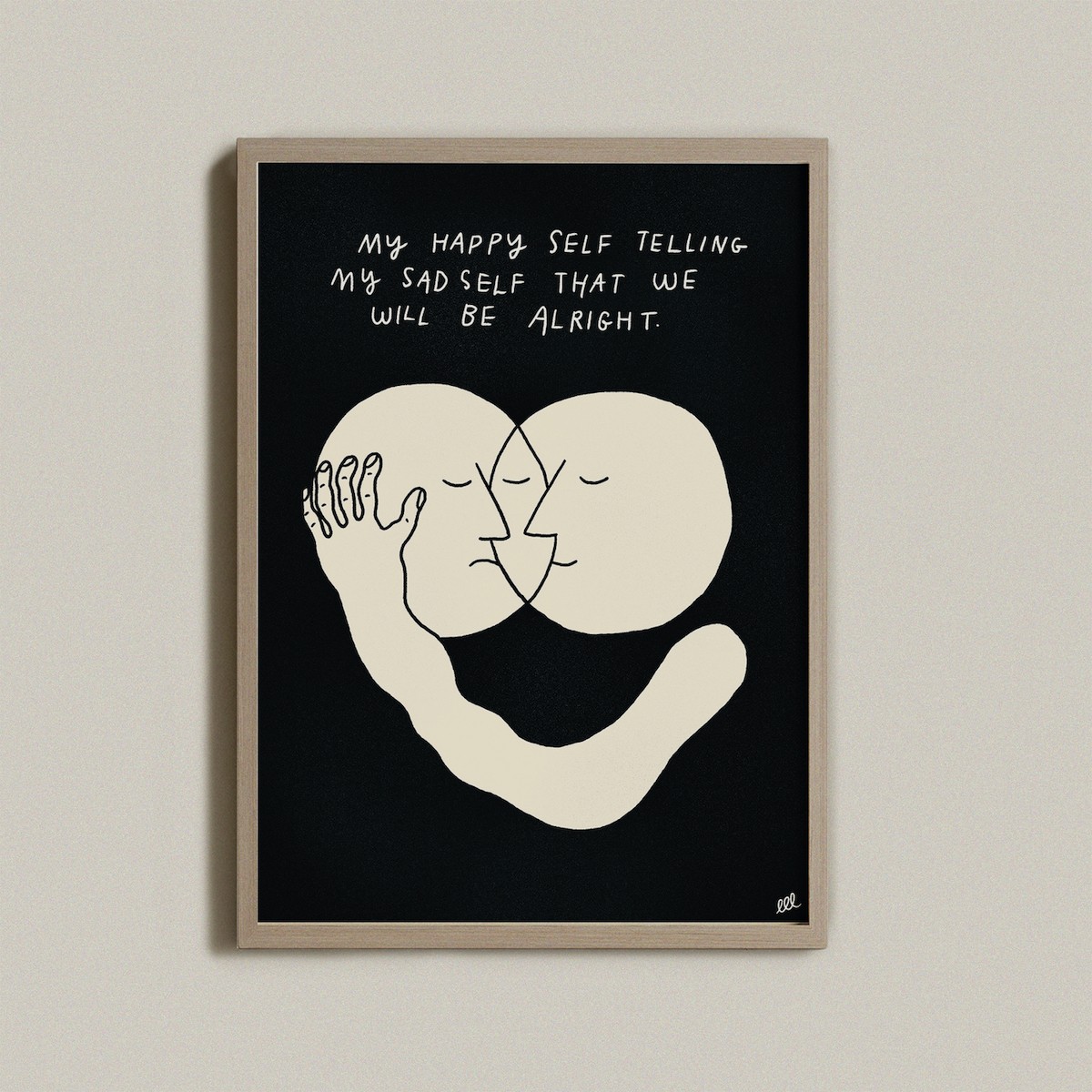 Print "Happy Sad" – A4 – Eva Dietrich