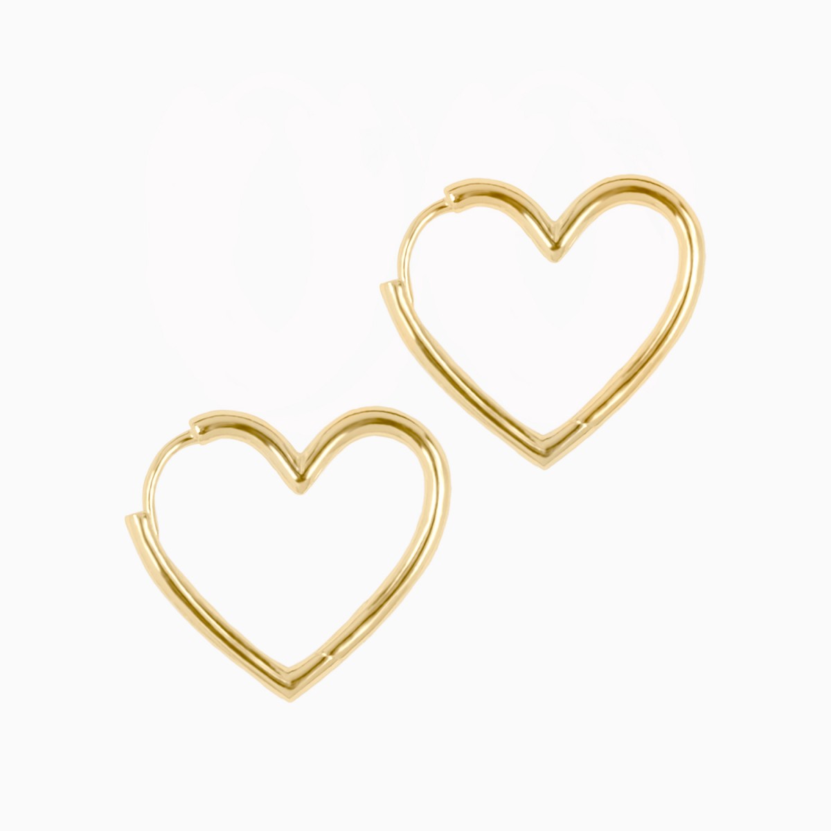 Herz Creolen aus 18k Gold Vermeil | Paeoni Colors
