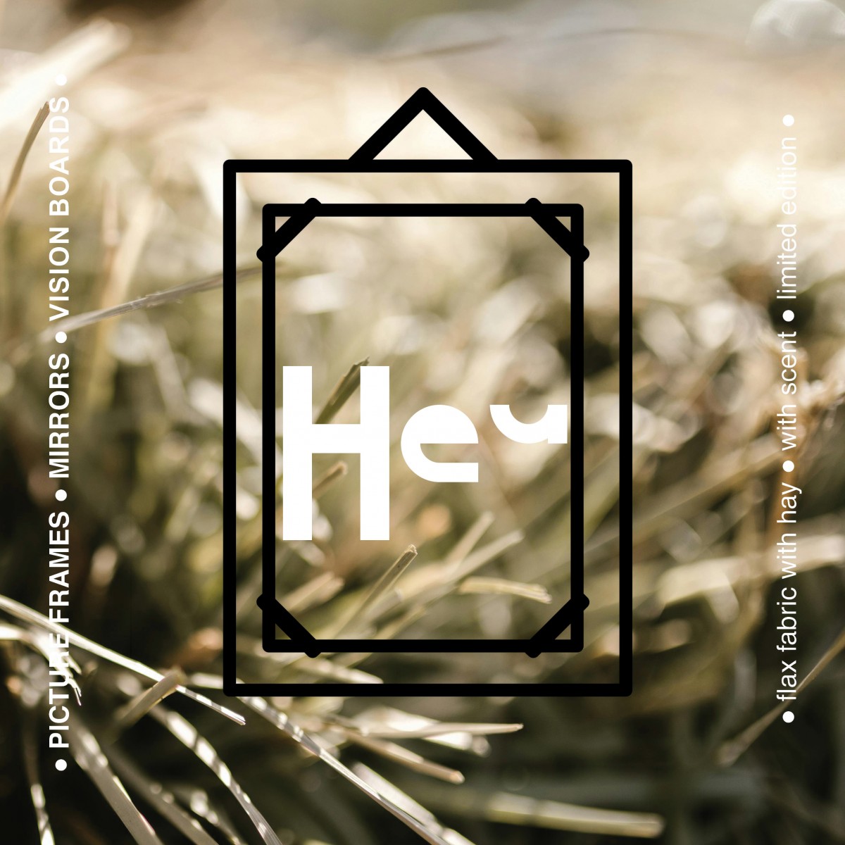 Bildfläche - Heu // Bilderrahmen aus Flachsvlies mit Heu // Studio Minzi