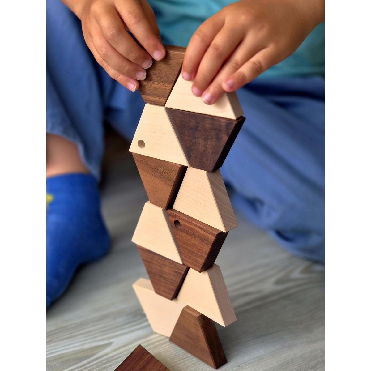 TRAPEZO - Kreative Holzbausteine zum Legen, Stapeln & Balancieren