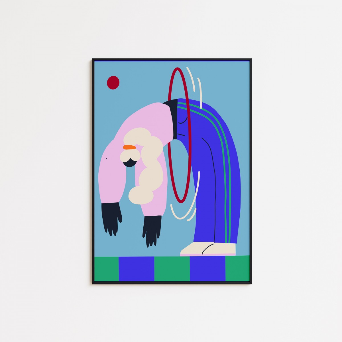Girls in Motion Hula Hoop Poster A4
