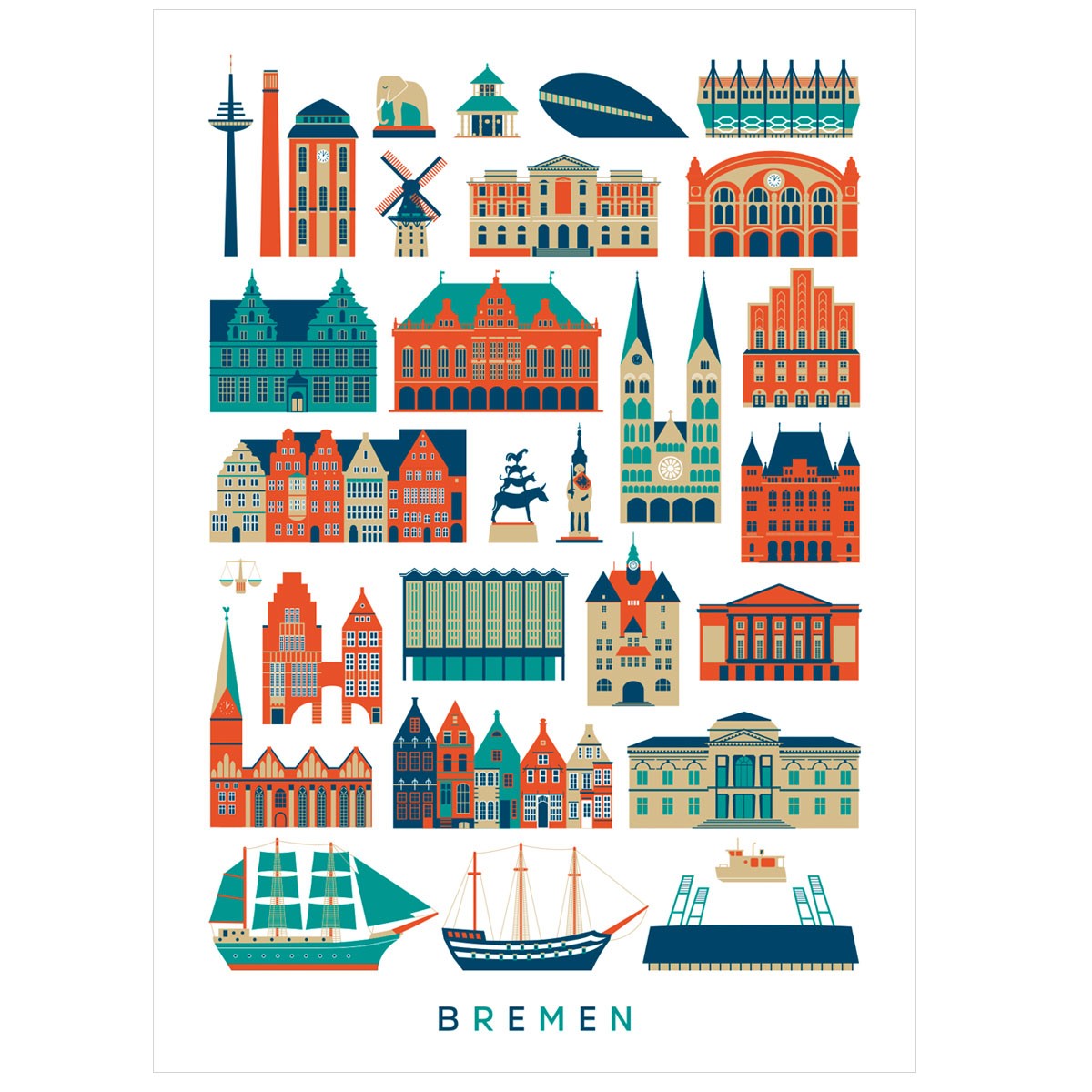 Human Empire Stadt Bremen Poster (50x70cm)