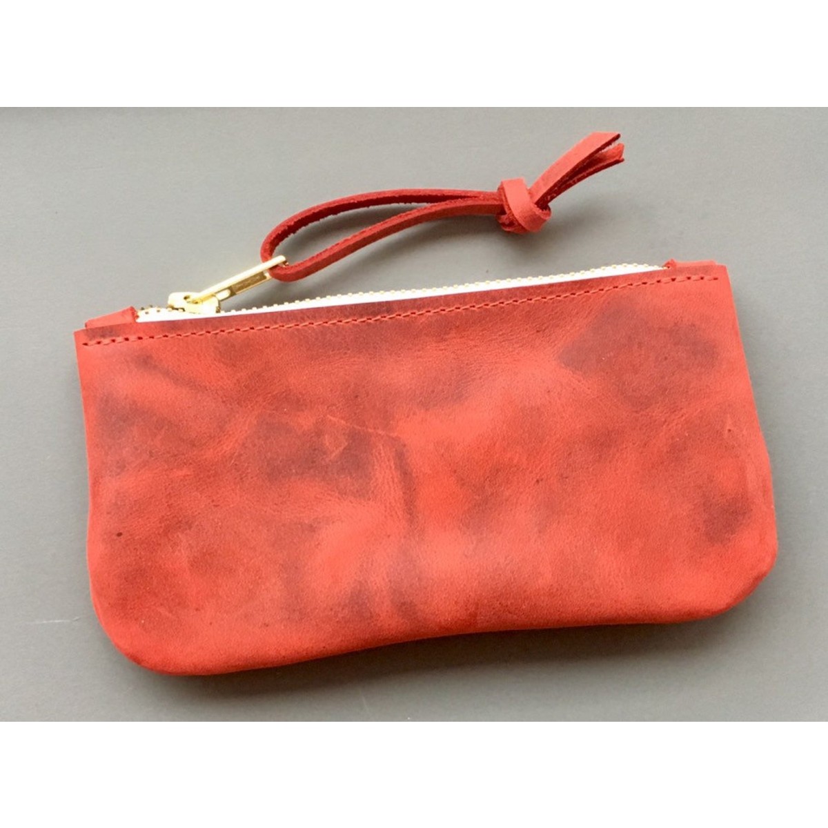 BSaite / Kleines Leder Portemonnaie / kleine Leder Clutch / kleine rote Leder Geldbörse / Reißverschluss Tasche / Geschenk für Freundin