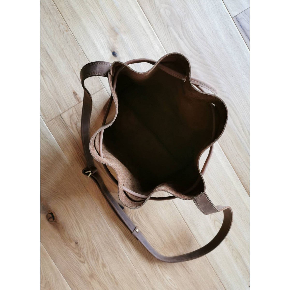 BSAITE / Leder Bucket Bag / Leder Beuteltasche