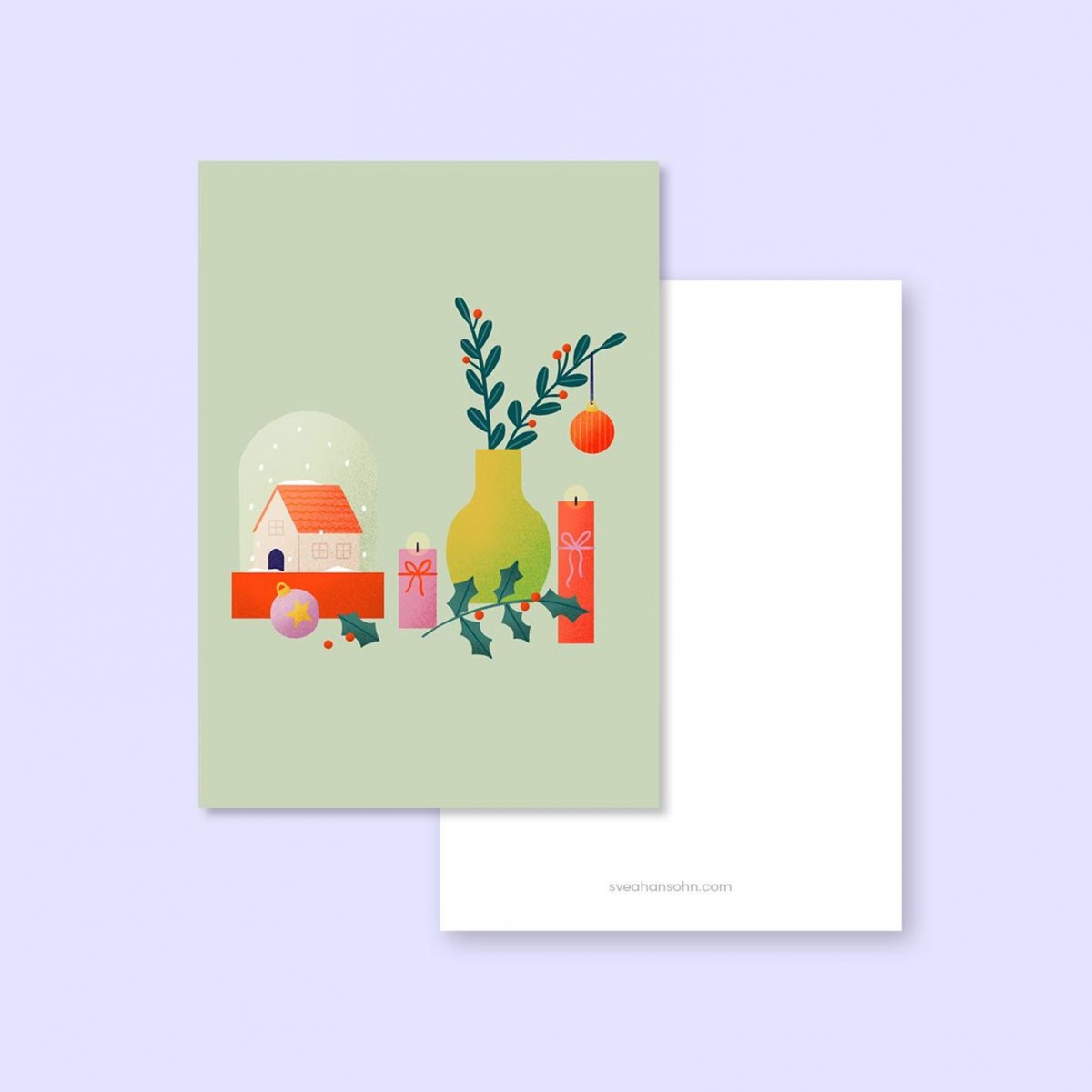 Illustrierte Weihnachtskarten im 4er Set / A6 Postkarten / Svea Hansohn Illustration