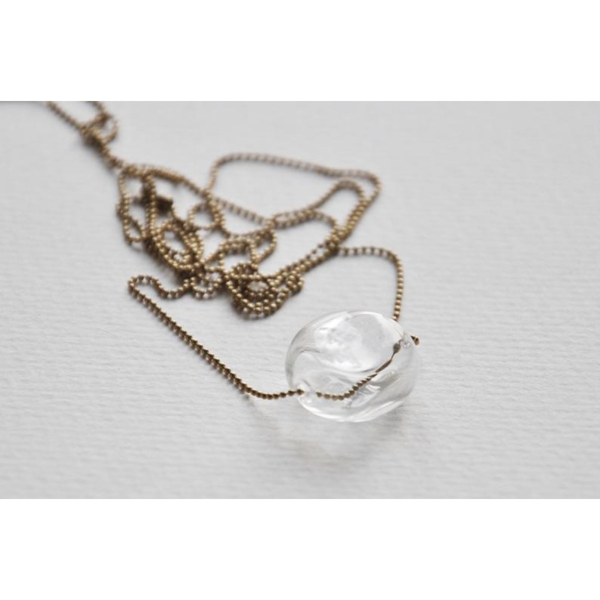 nahili KETTE "minimal Bubble" Kügelchenkette verschiedene Glas Anhänger 
