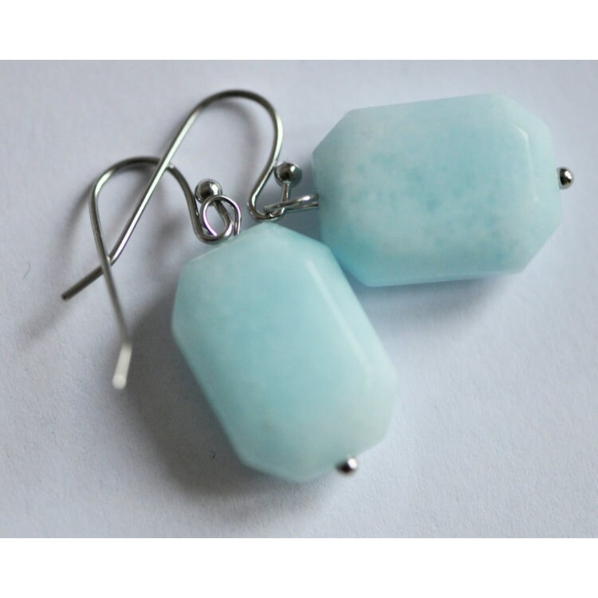 na.hili Ohrringe Ohrschmuck Eisfacetten***polar* Weißgold silbern 