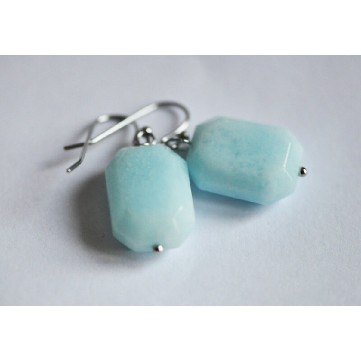 na.hili Ohrringe Ohrschmuck Eisfacetten***polar* Weißgold silbern 