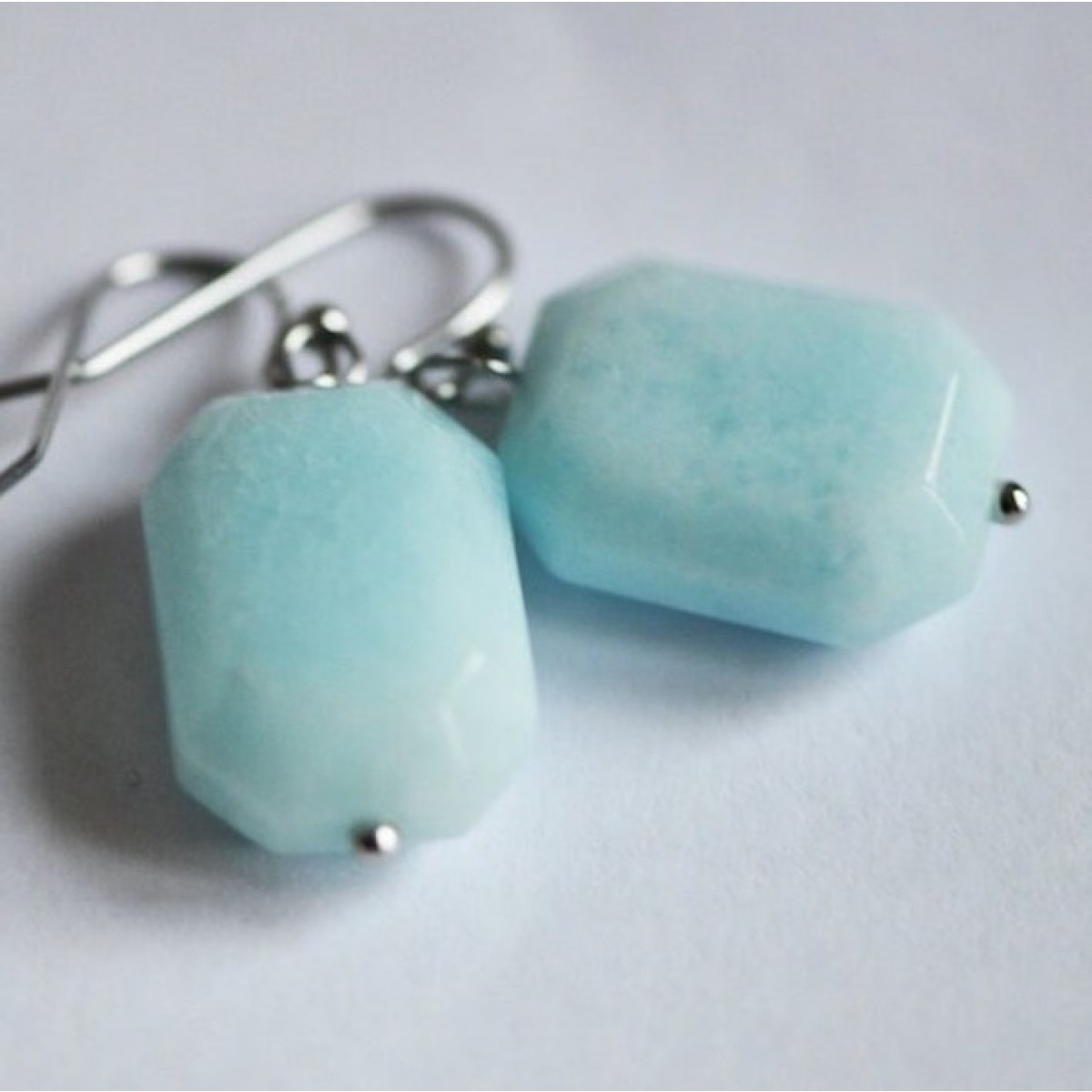 na.hili Ohrringe Ohrschmuck Eisfacetten***polar* Weißgold silbern 