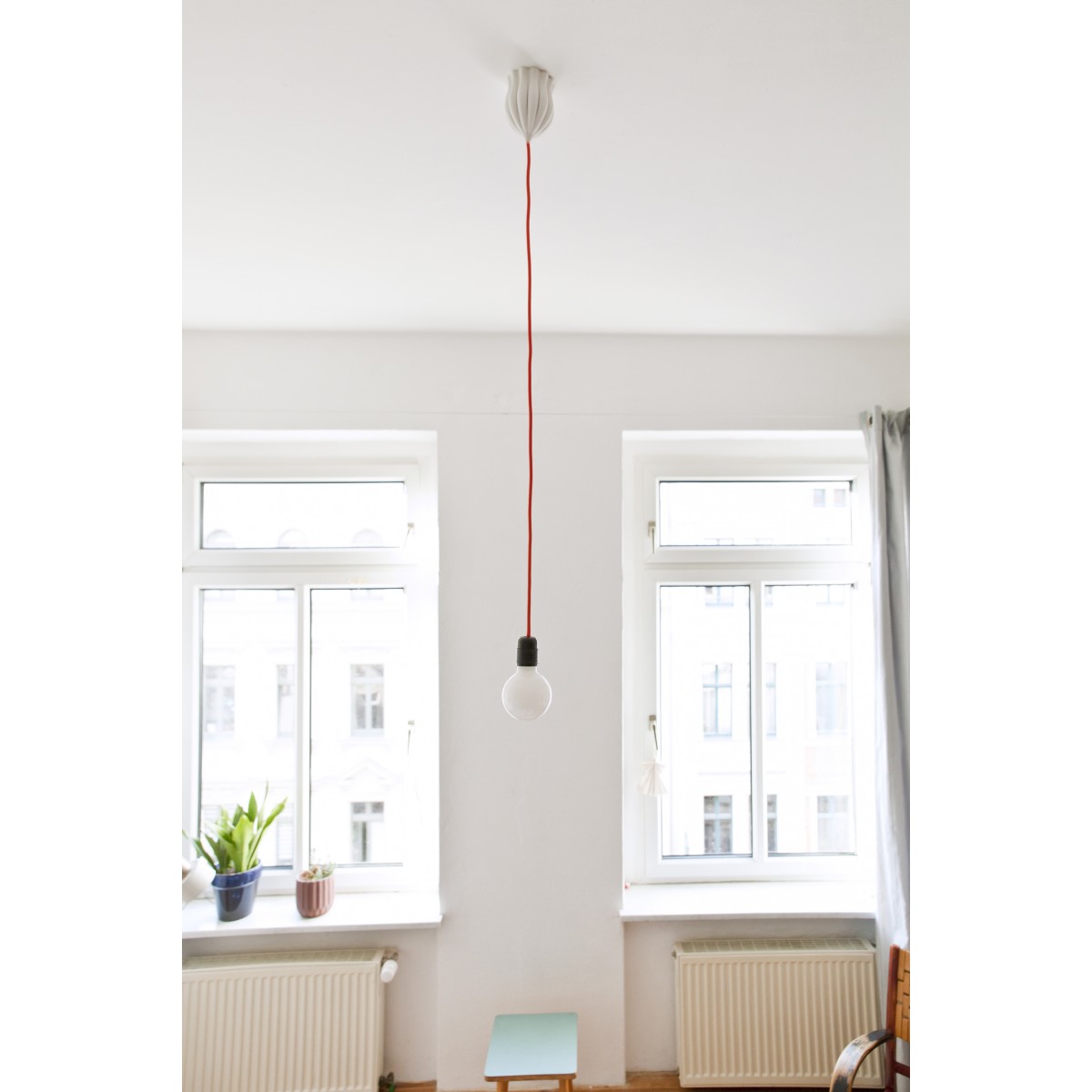 canopie® - Lampenbaldachin – Samenkapsel Gipsweiß