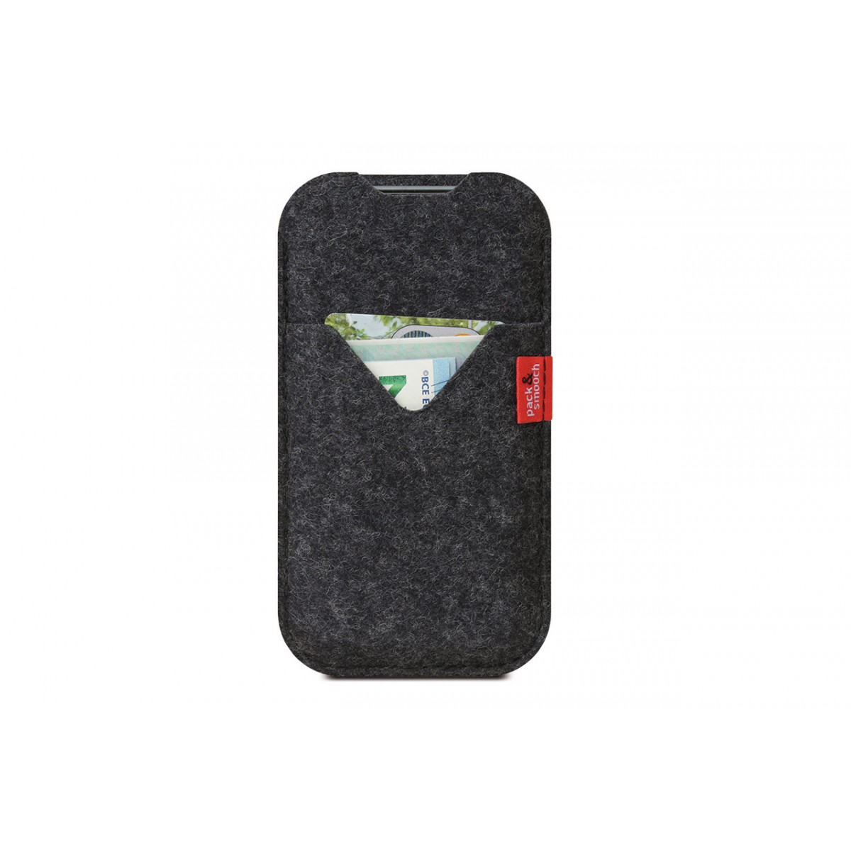 Pack & Smooch iPhone 11 / XR Hülle mit Kartenfach KIRKBY 100% Merino Wollfilz (Mulesing-frei)