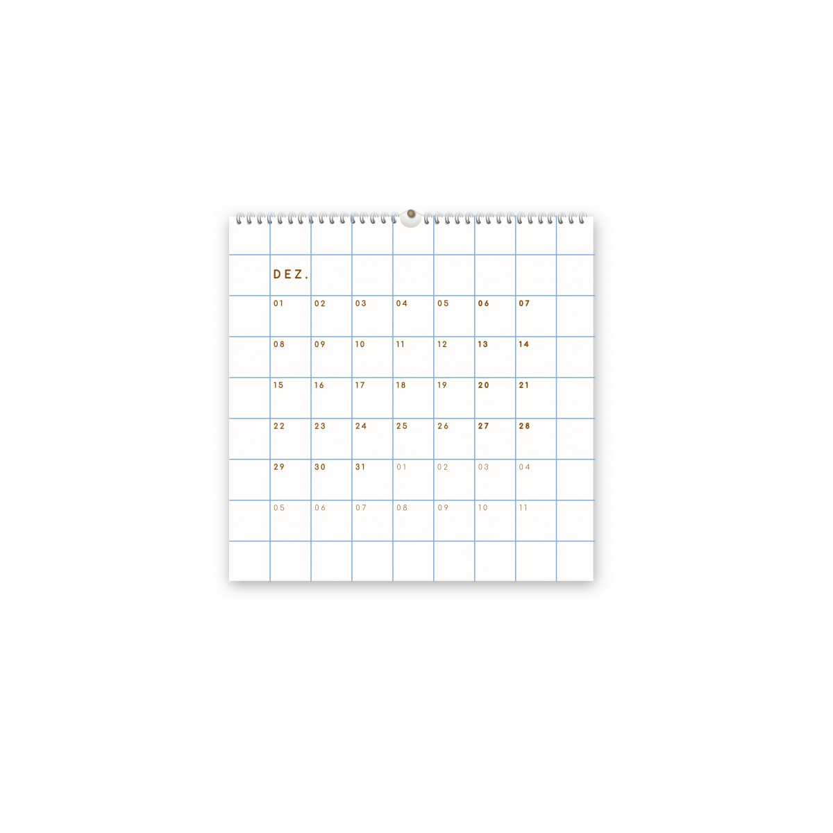 Kalender 2025 - kariert, SANS.