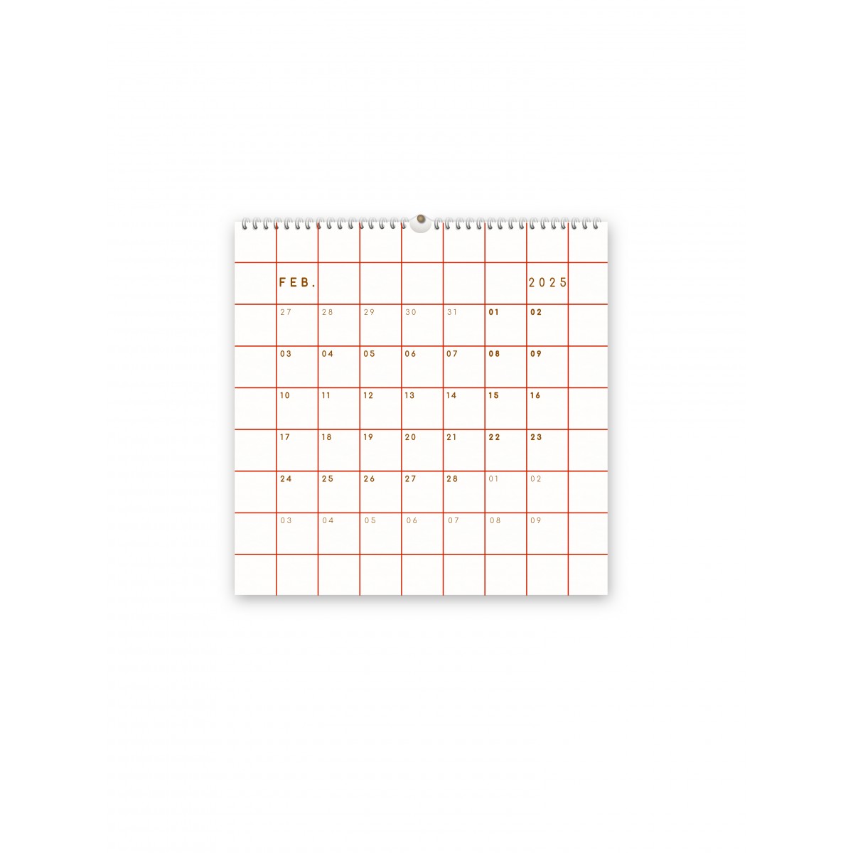 KALENDER 2025, rot - SANS.