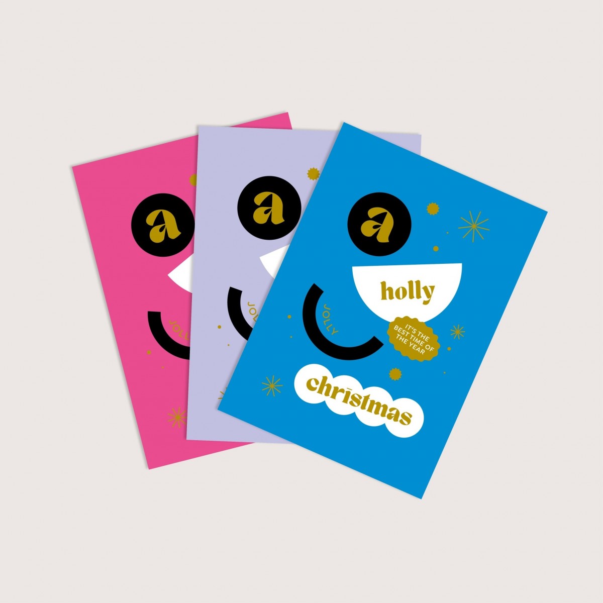 KARTE CHRISTMAS – A Holly Jolly Christmas – Blau – Studio Schön®