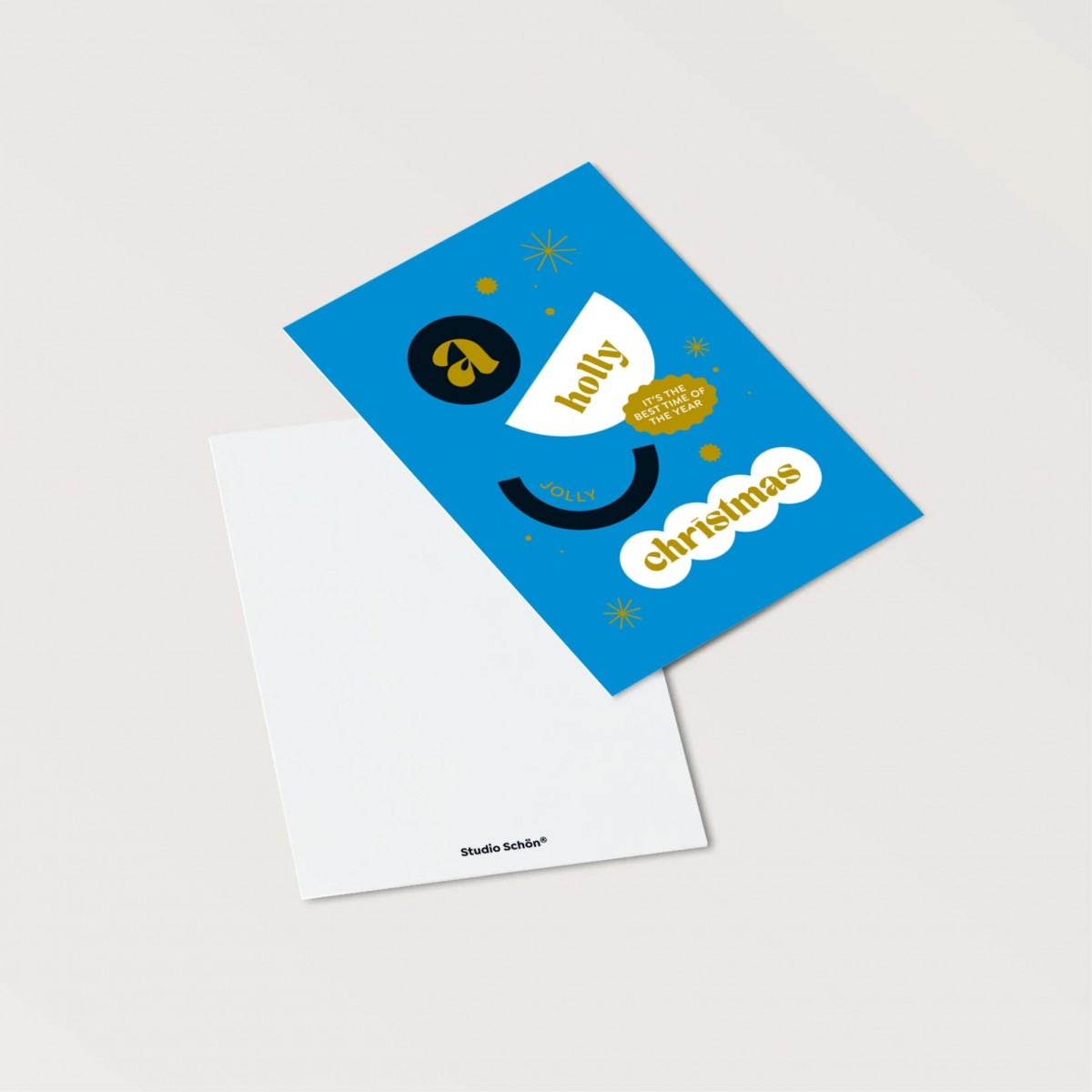 KARTE CHRISTMAS – A Holly Jolly Christmas – Blau – Studio Schön®