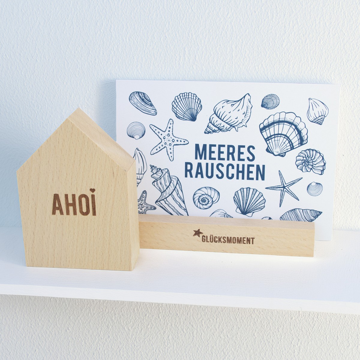 Bow & Hummingbird Kartenständer Glücksmoment aus nachhaltigem Buchenholz