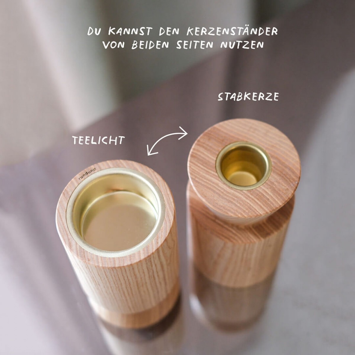 Set 4 Kerzenständer drehbar | zick zack zick zack | rundund