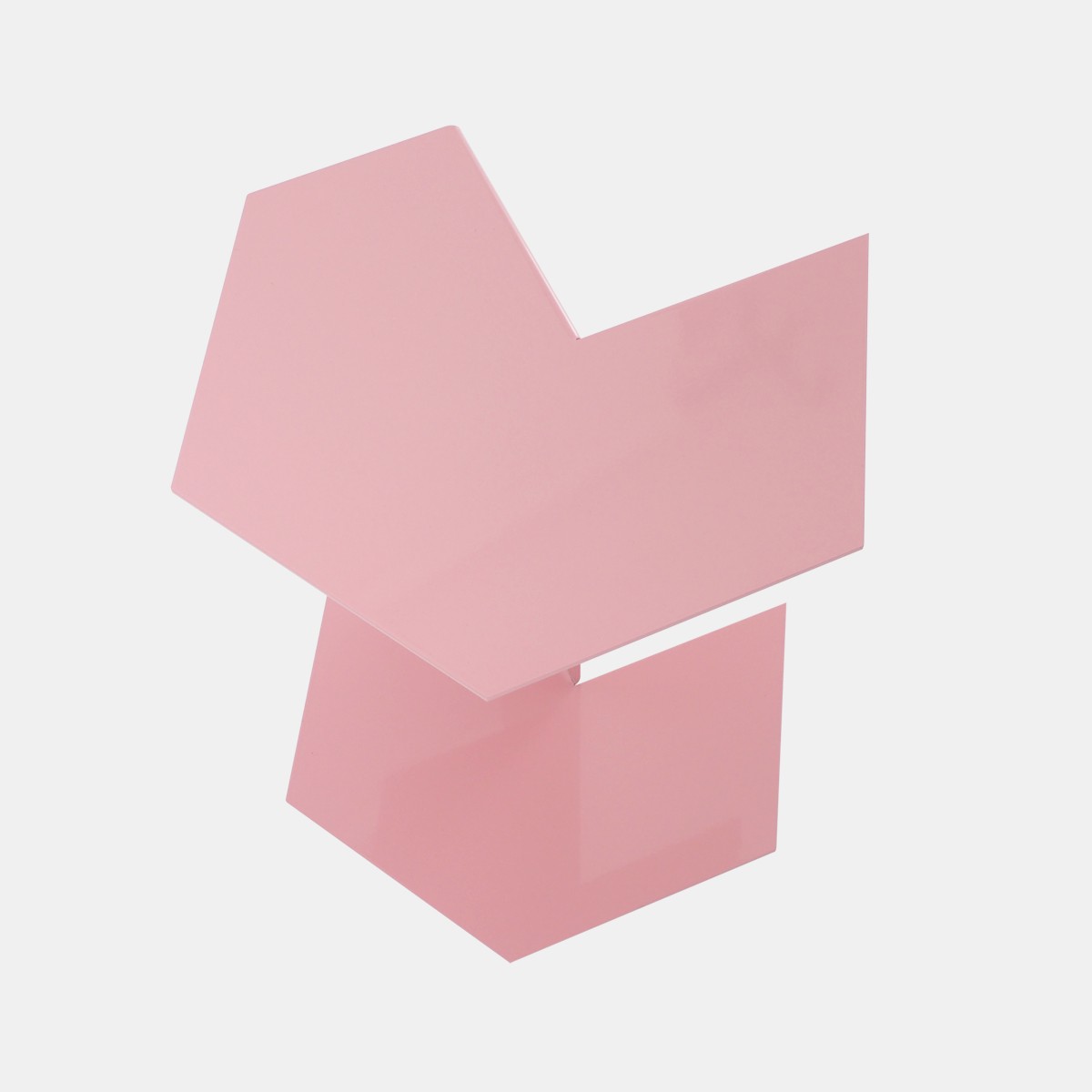 hinzkunst Beistell- und Ecktisch „Klabunde“ Edelstahl pulverbeschichtet, rosa
