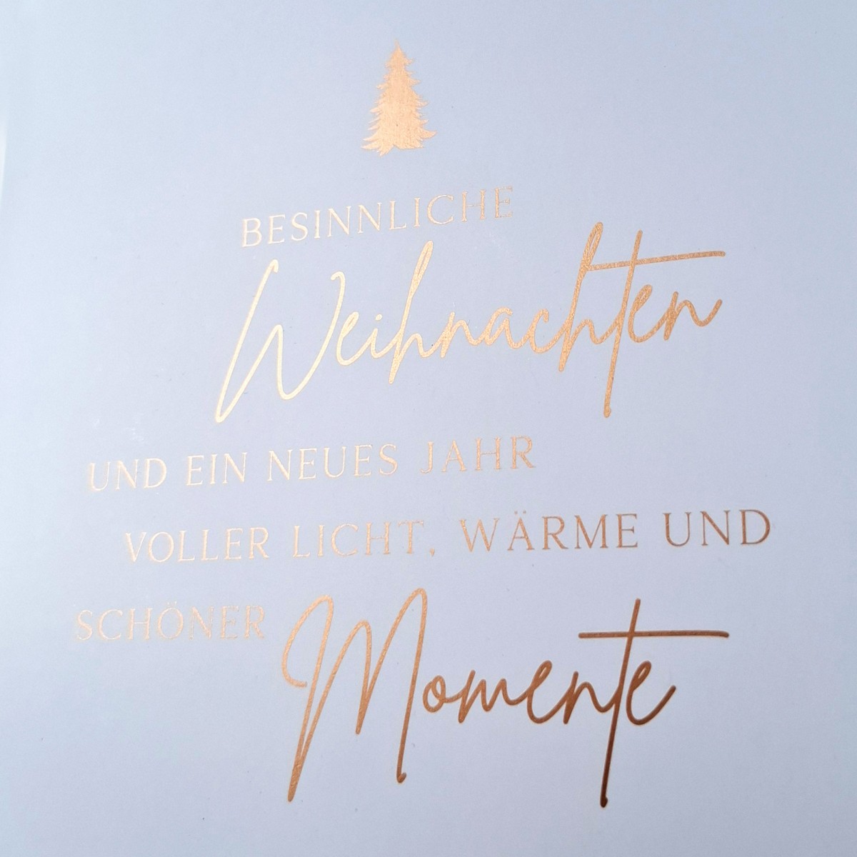 Bow & Hummingbird Weihnachtskarten mit Spruch 3er Set - Edle Karten für Weihnachten
