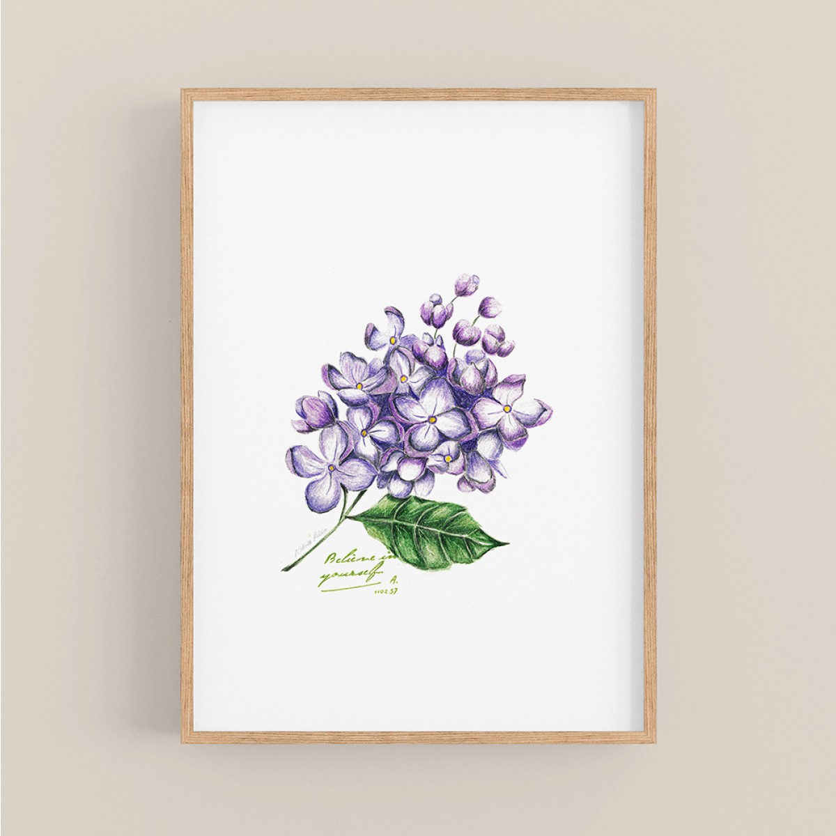 nathys_illustration - "lilac" DINA4 Druck/ Poster/ Illustration