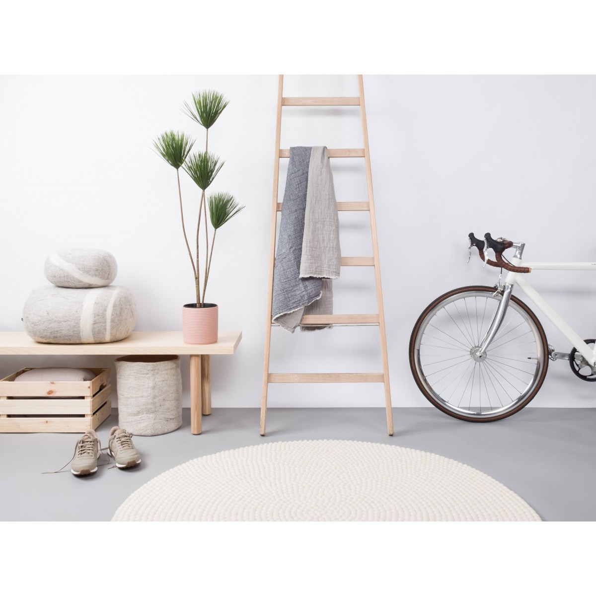 myfelt Linéa Filzkugelteppich rund