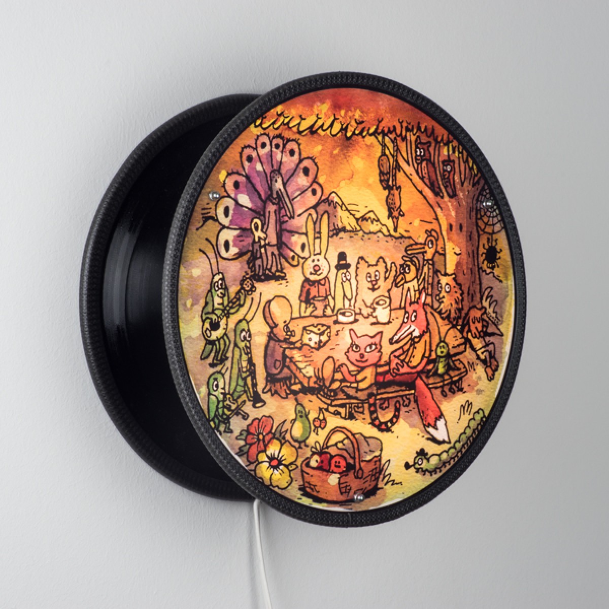 Vinyl-O-Plex - Wandlampe aus Schallplatten